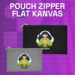 Pouch Zipper Flat Kanvas