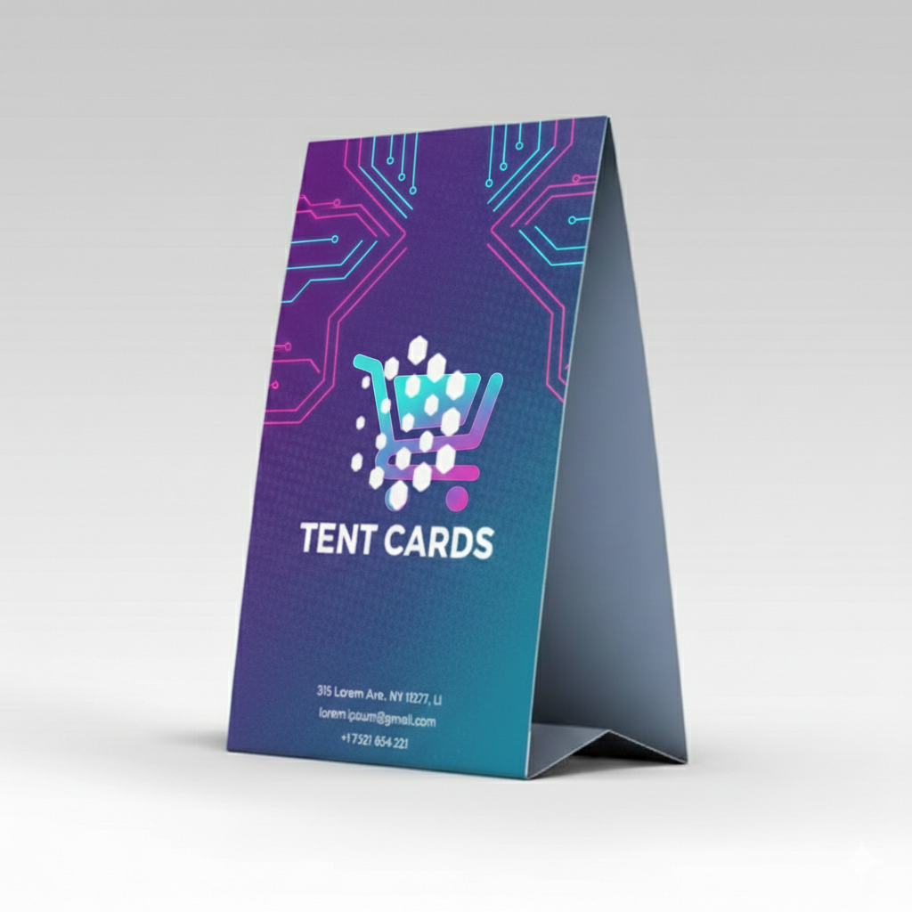 Cetak Tent Card Custom