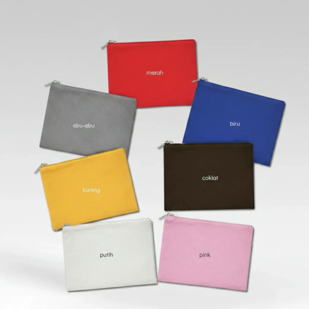 Pouch Zipper Flat Canvas